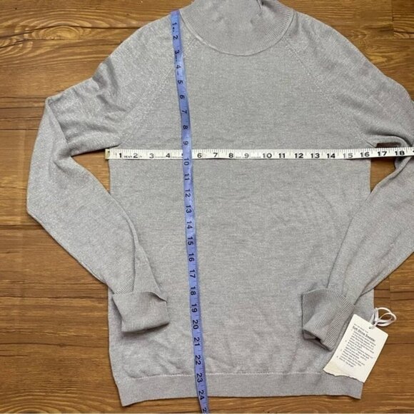 New Lululemon Soft Shine Cashmere Sweater Silver Sz 4 - Picture 6 of 10